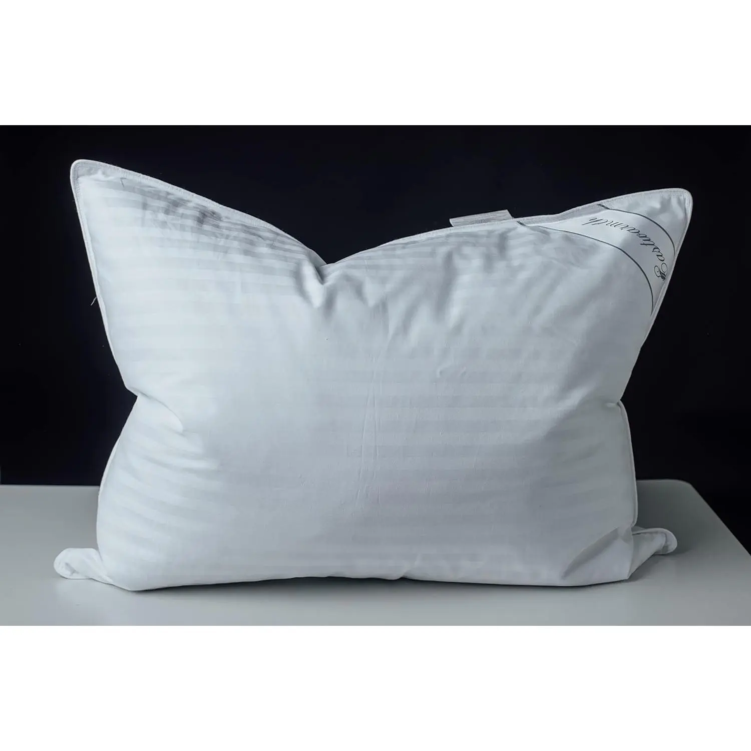 Goose Down  Soft Pillows  Pillow   Supportive Bed Pillow Stripe White Color Standard Size 20x26 inch