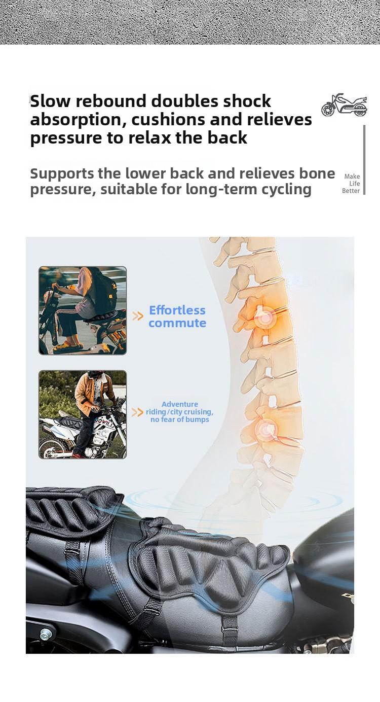 Shock Absorption Electric Vehicle Seat Cover, Breathable Motorcycle Seat Cushion, Universal Sunscreen Heat Insulation Comfortable Seat Protector Motorcycle Accessories