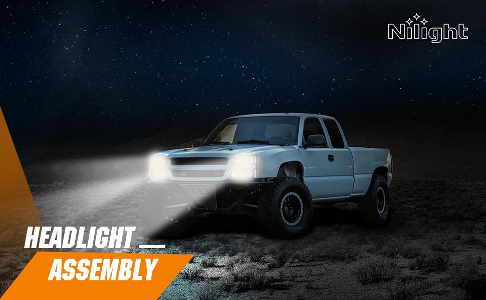Nilight 2003 2004 2005 2006 Chevy Silverado Avalanche 1500 1500HD 2500 2500HD 3500 Headlight Assembly Chrome Case Reflector Clear Lens Nilight 2003 2004 2005 2006 Chevy Silverado Avalanche 1500 1500HD 2500 2500HD 3500 Headlight Assembly Chrome Case Reflector Clear Lens