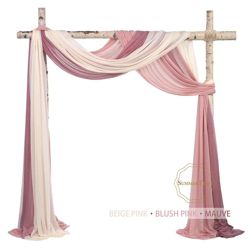 10 Meters Wedding Arch Drape Fabric Sheer Chiffon Tulle Curtain Draping Backdrop Party Supplies Home Drapery Ceremony Decoration 10 Meters Wedding Arch Drape Fabric Sheer Chiffon Tulle Curtain Draping Backdrop Party Supplies Home Drapery Ceremony Decoration