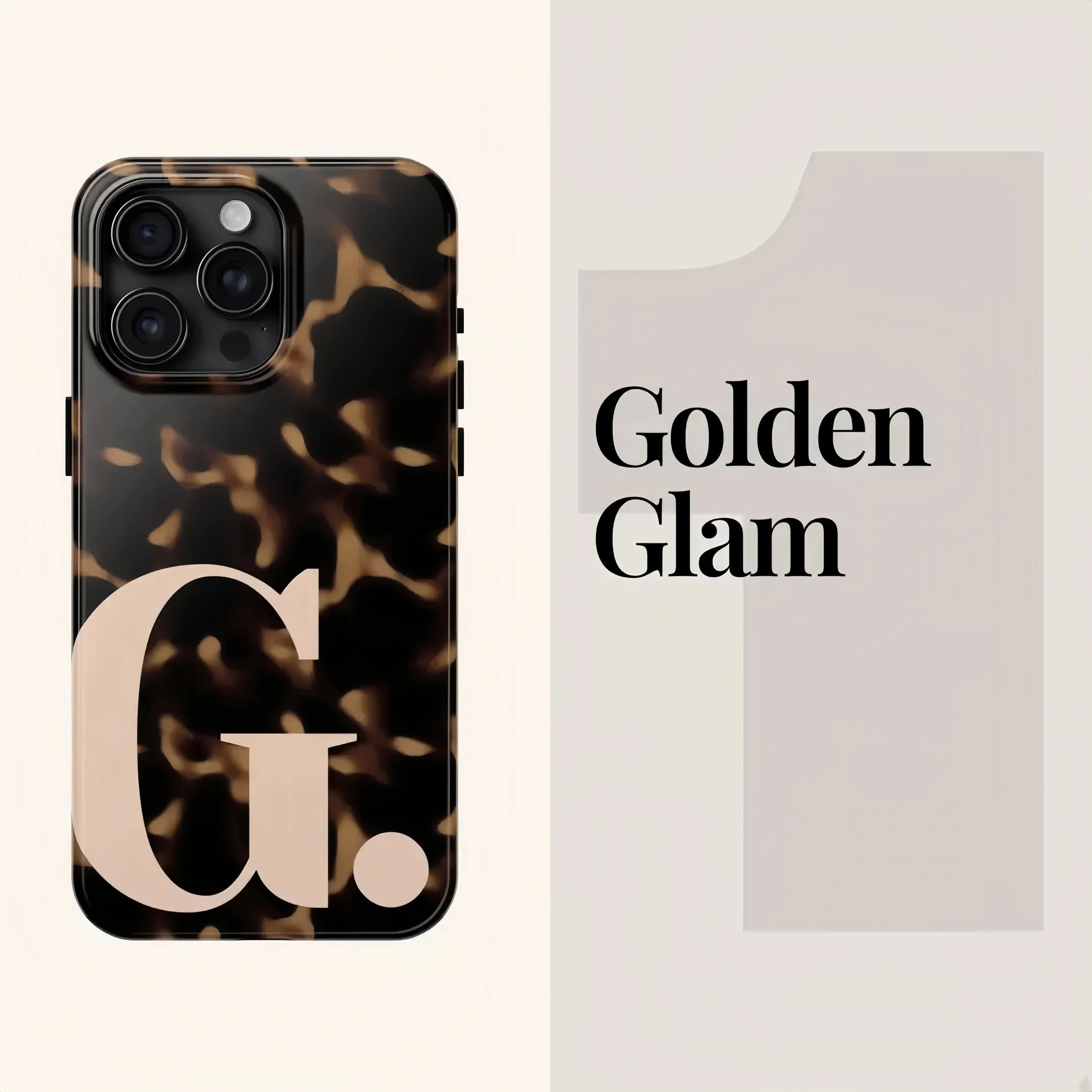 Tortoise Shell Custom Initials Phone Case, Phone Accessories, Cute Phone Case, Fashion Case, Perfect Gift for Her/Him, Phone Case for iPhone17 16 15 14 13 12 11Pro Max Plus Air , Creative Dual Layer Case  for boy girl