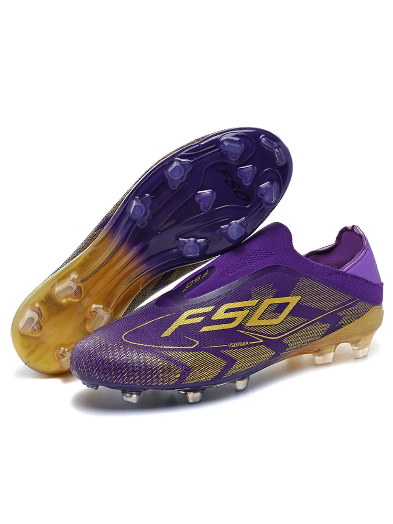 Men's High-End Seamless Soccer Shoes, Anti-Slip Durable Outdoor Grass Soccer Shoes, Super Grip and Support, Fashionable and Stylish, Football Boots