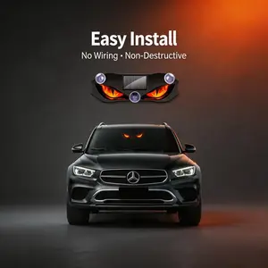 Car Exterior Decoration Solar Demon Eyes, Wireless, Hassle-Free Automotive Accessory