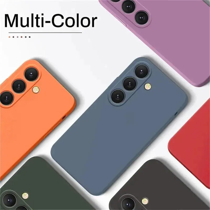 Portable Liquid Silicone Soft Back Phone Case for Samsung Galaxy Series Multi-Model (S8, S9, S10, S20, S21, S22 Ultra, S23, S24FE, S25) - Shockproof Protection Mobile Phone Accessory, Accessories
