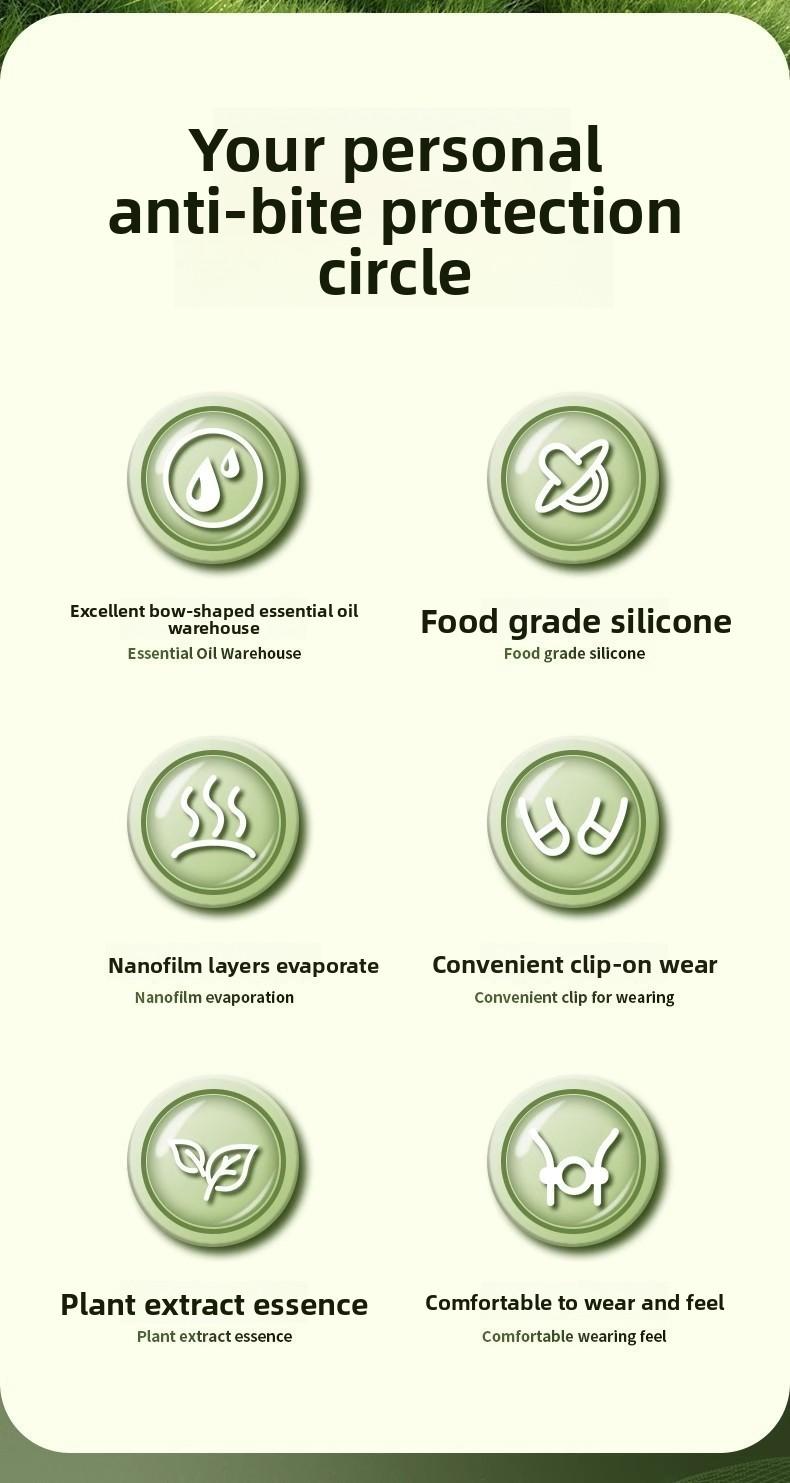 Refreshing Mosquito Repellent Wristband, Powerful Anti-Mosquito Bracelet for Adults & Kids, Waterproof Portable Design for Outdoor Camping Hiking Travel, Long-Lasting Insect Protection, Skin-Friendly Deet-Free Essential Oil Bracelet