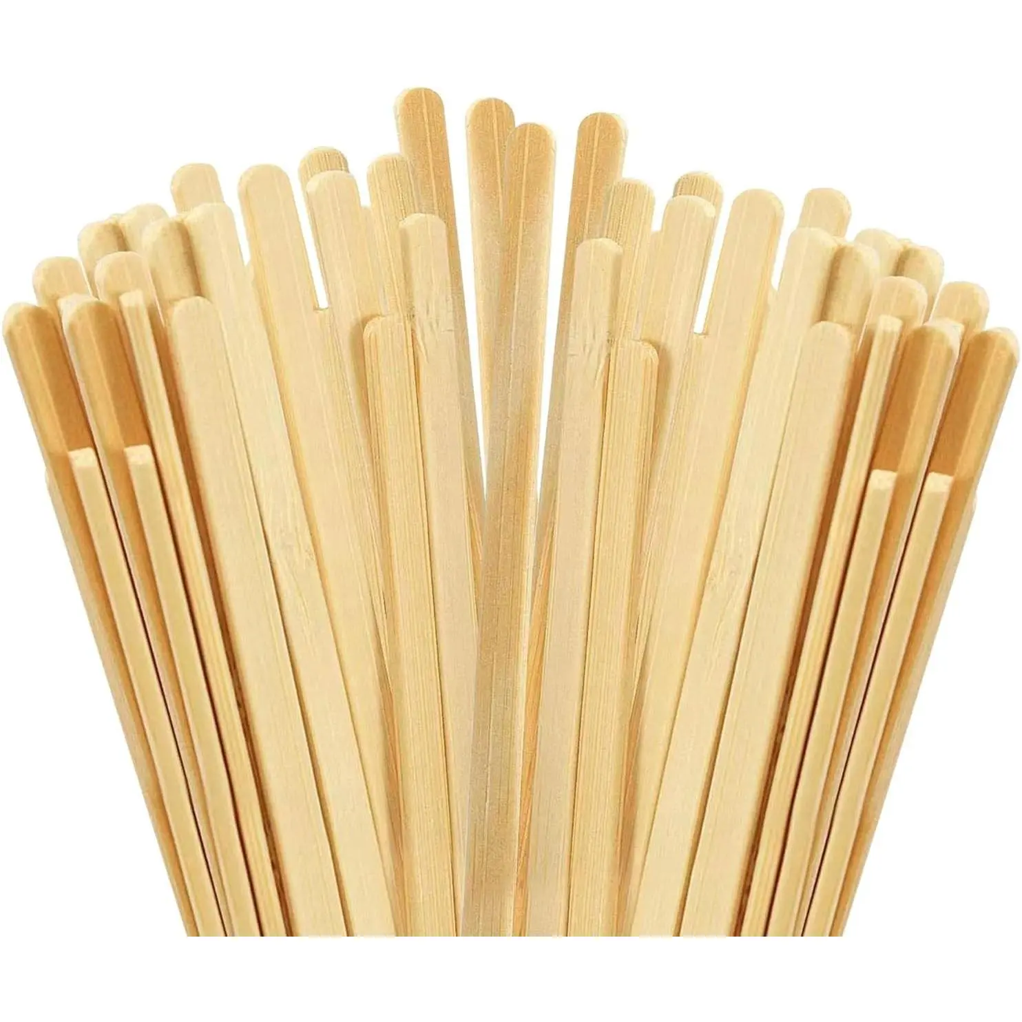 100pcs Wood Coffee Stirrer Sticks, 5.5 Inch Wooden Swizzle Stick Beverage Mixer, Eco Friendly Long Stirrer Stir Sticks for Mixing Cocktail Hot Chocolate Drinking Tea