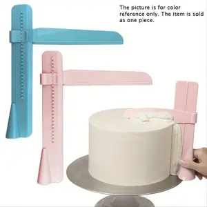 Upgrade Your Baking with this Adjustable Height Fondant Scraper - Detachable Design for Mousse Cake!