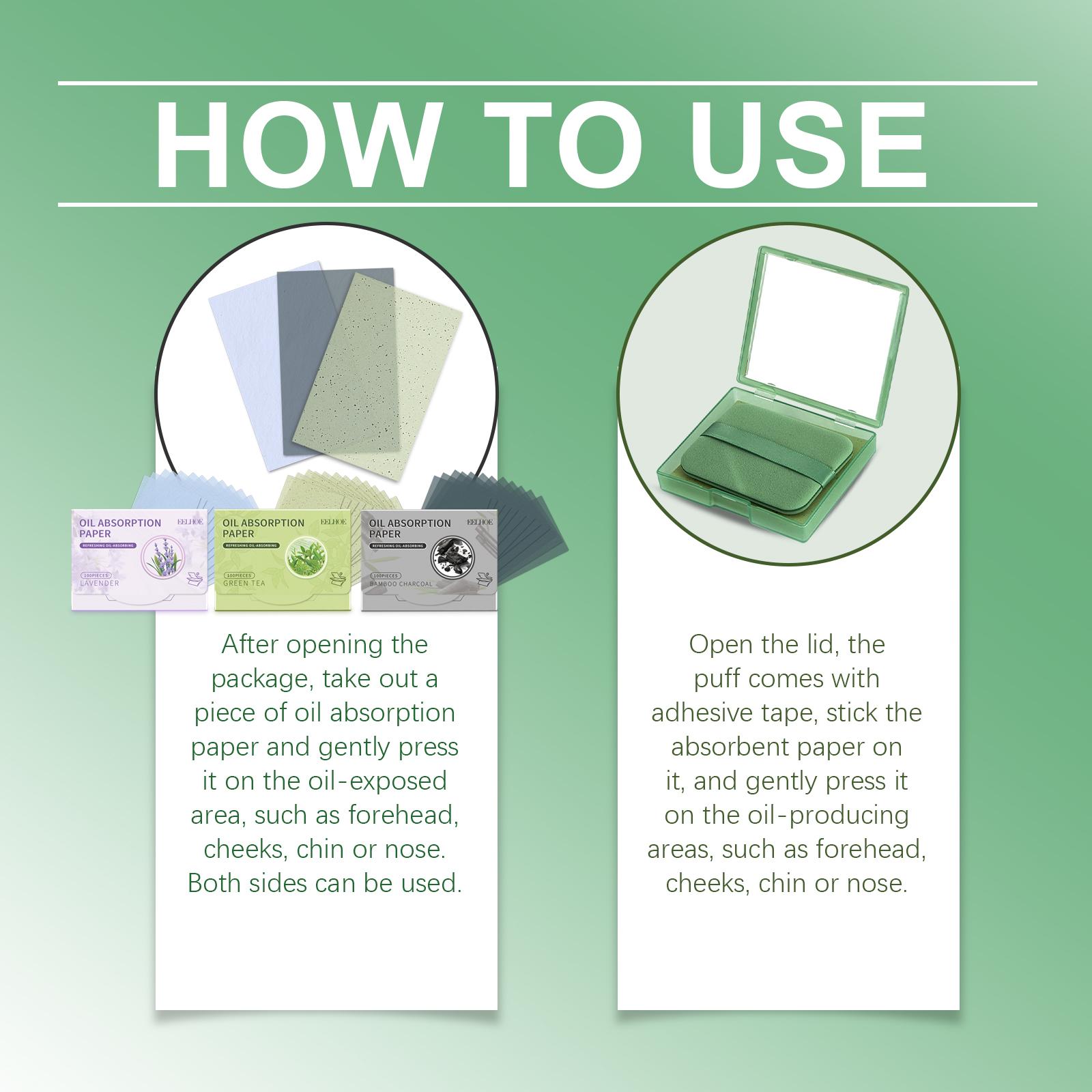 OUHOE Oil Blotting Sheets Linen Fiber Natural Absorption Adhesive Strip Easy Peel Makeup-Friendly No Powder Removal Controls Shine Boosts Confidence Gentle for All Skin Types