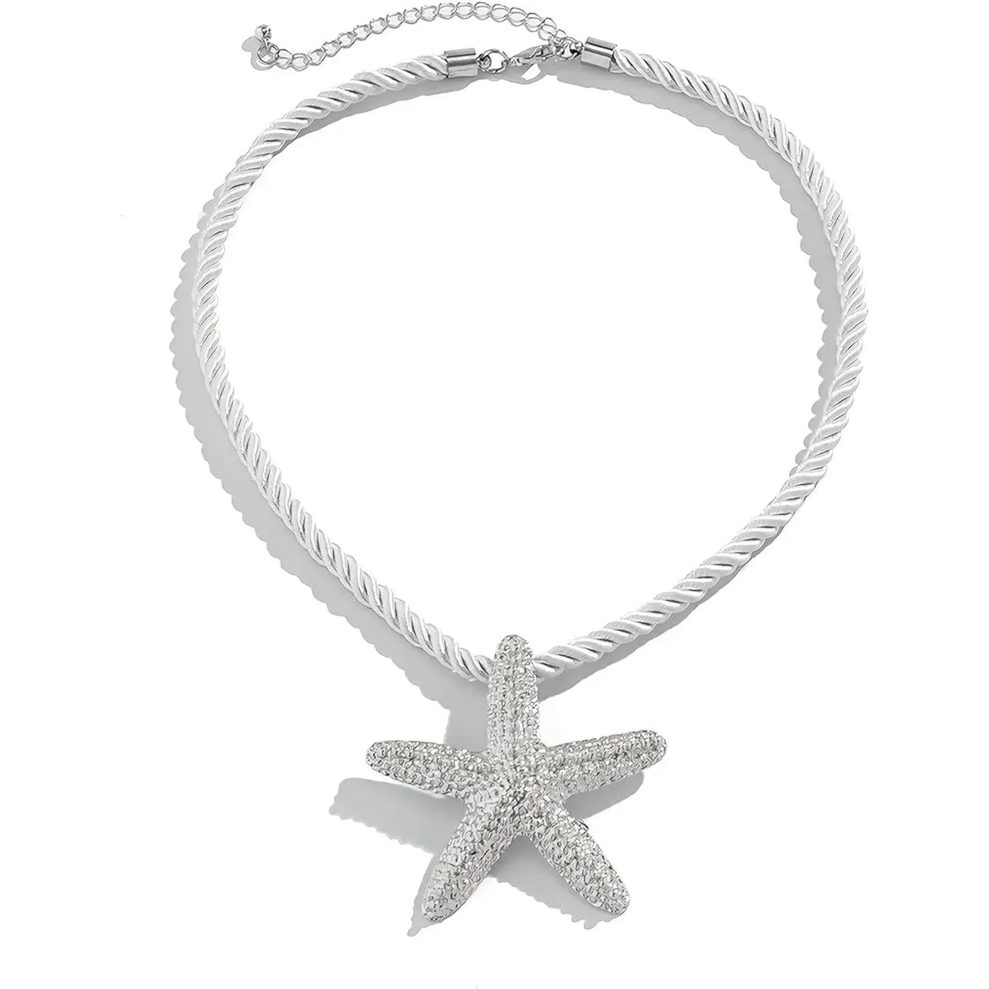 Starfish Necklace for Women Starfish Pendant Necklace White Blue   Starfish Necklace Boho Choker Necklace Summer Beach  for Women