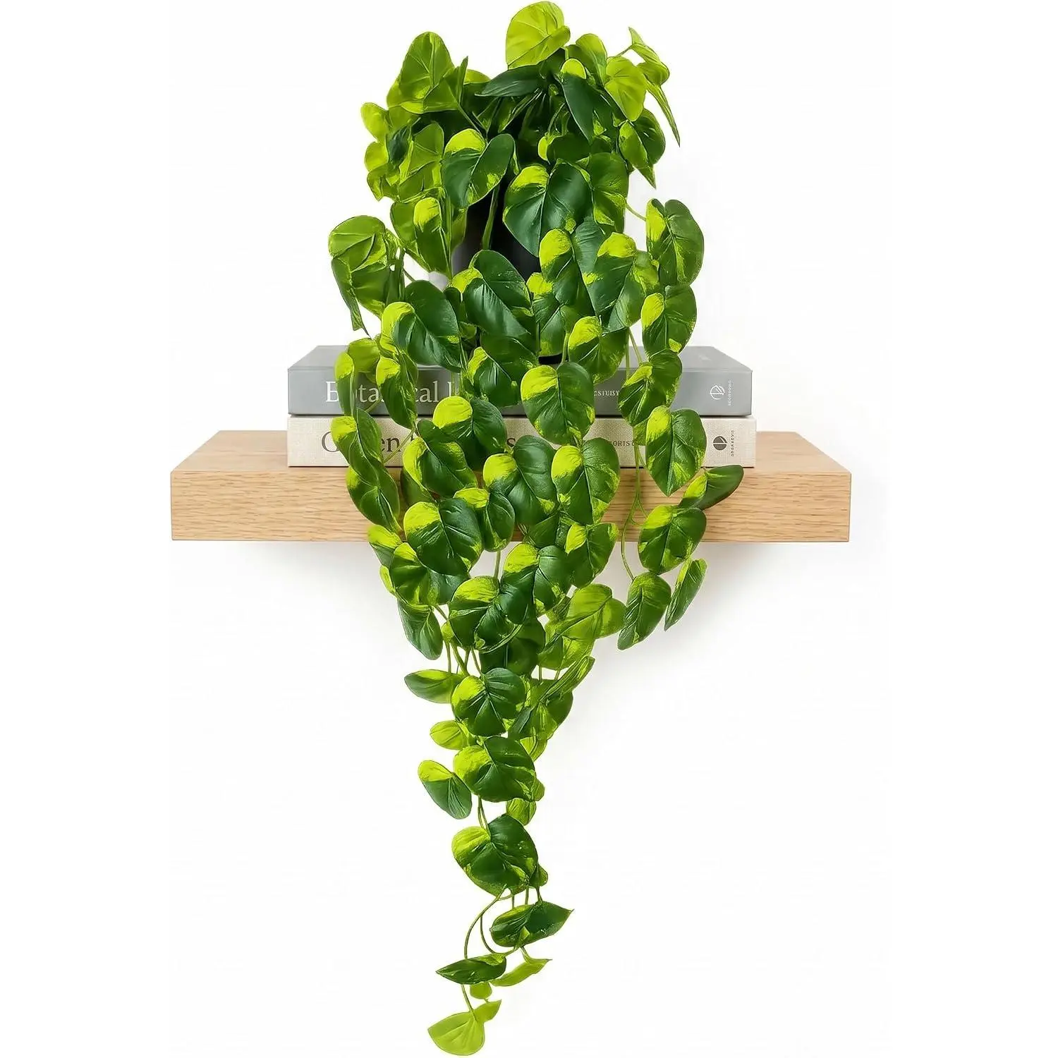 Premium Fake Pothos Hanging Plant with Pot, 36-Inch Artificial Pothos Vine, Realistic Faux Greenery for Bathroom, Bedroom, Office, Shelf and Home Decor with Fuller Lush Appearance