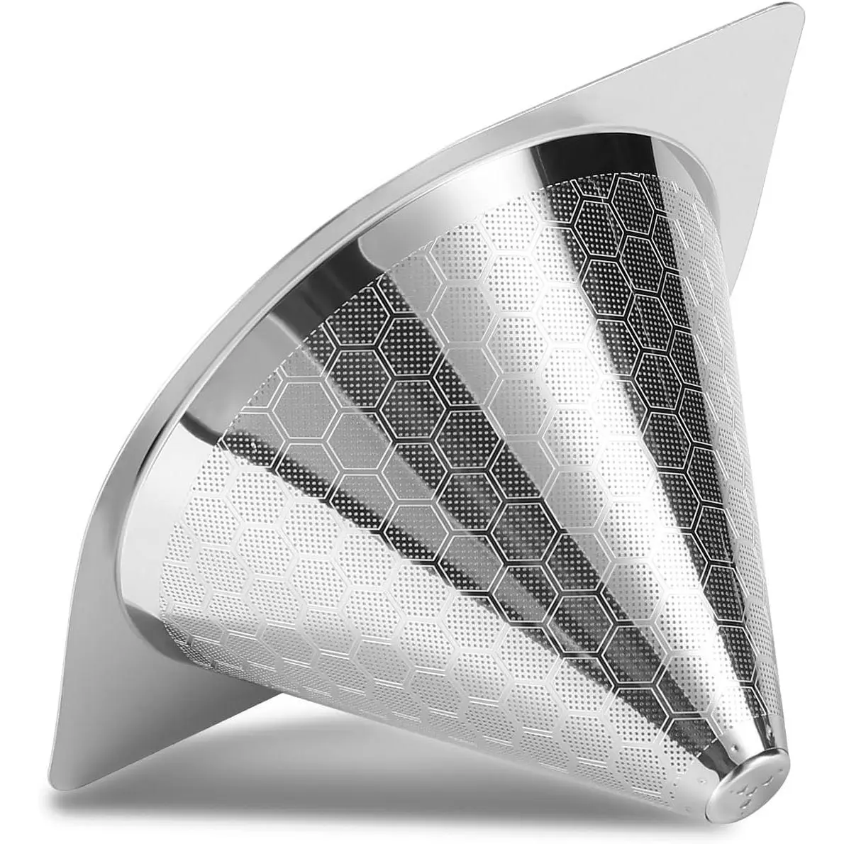 Reusable Stainless Steel Coffee Filter for Chemex 6/8/10 Cup, Bodum & Hario V60, Fine Mesh Paperless Pour Over Coffee Dripper
