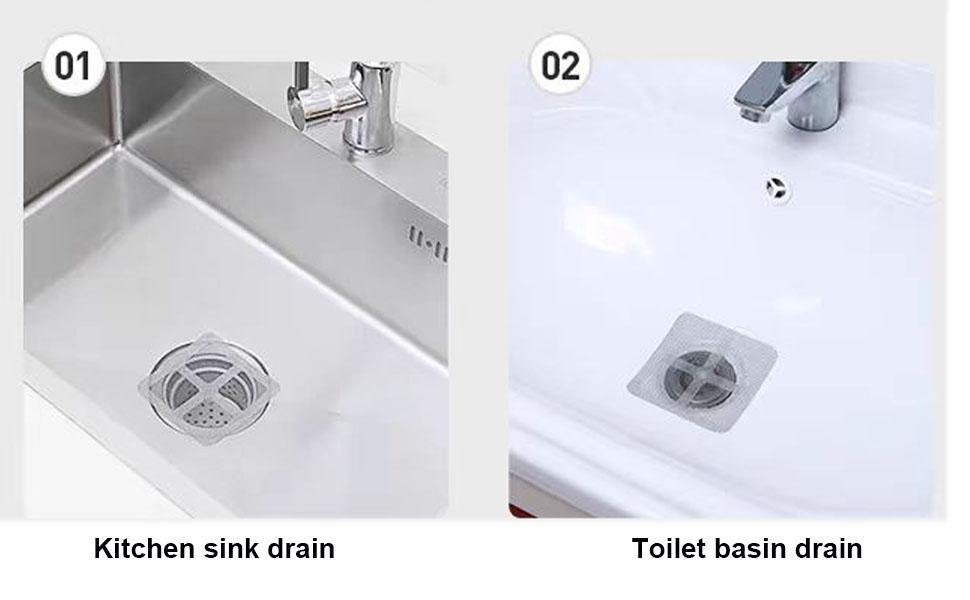 30PCS Disposable Floor Drain Sticker, Floor Drain Filter Hair Catcher Shower Drain Mesh Stickers Shower Hair Drain Catcher Stickers for Bathroom Laundry Bathtub Kitchen