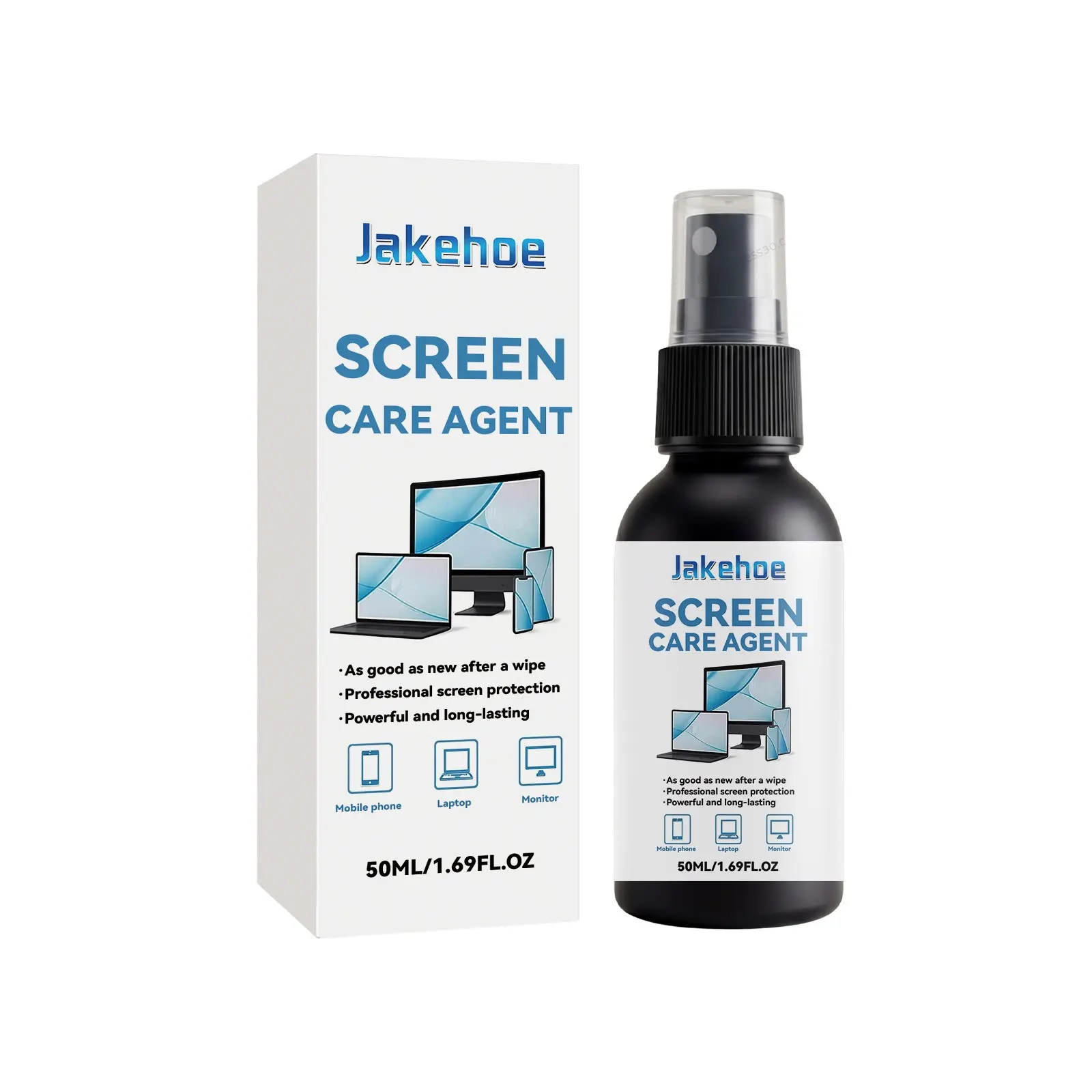Screen Cleaner Screen Care Protection No Residue Fast Dry Anti-Static Dust Removal Gentle Formula, Universal for Mobile Phones and Computers