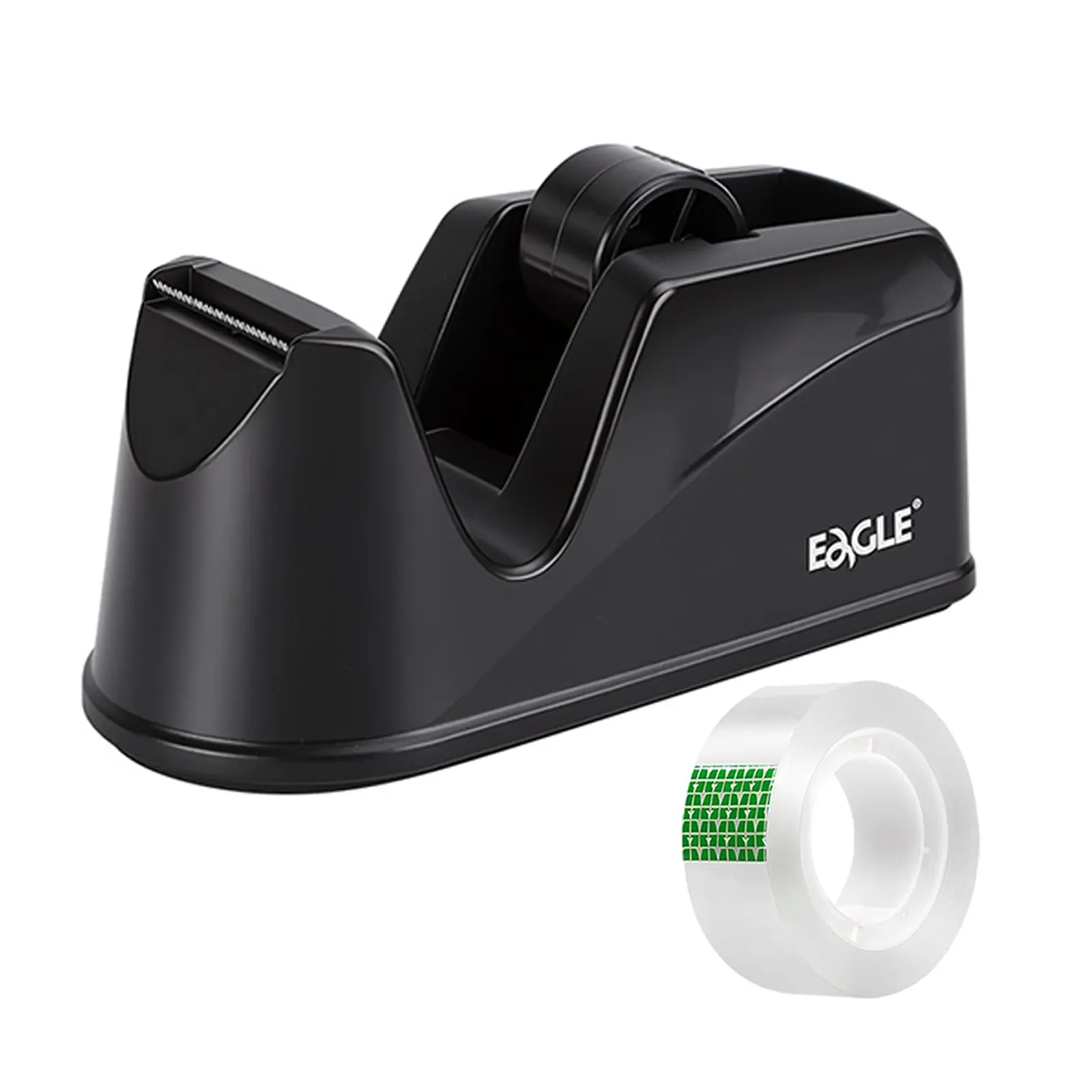 Tape Dispenser with 1 Roll Transparent Tape, Suitable for 1/2-3/4 Inch Tape, Heavy Base, Ideal for Gift Wrapping, Handmade Adhesive