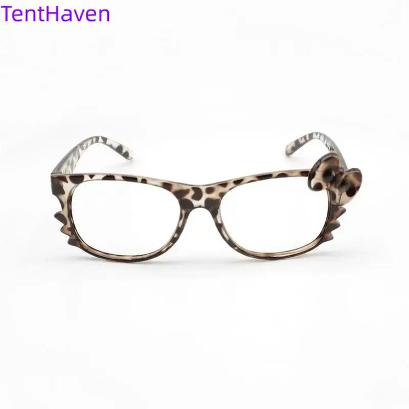 2026 new leopard print eyeglass frame without lenses, cute plain decoration frame ins retro Y2k tortoiseshell round glasses