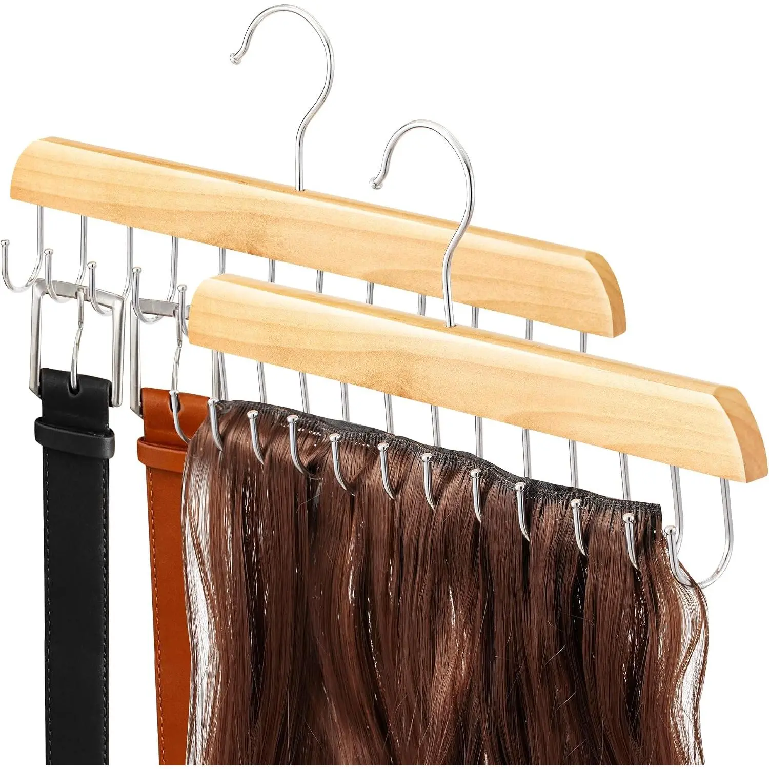 【2 Pack】  Hair Extension Holder Hairpieces Storage Holder Hanger