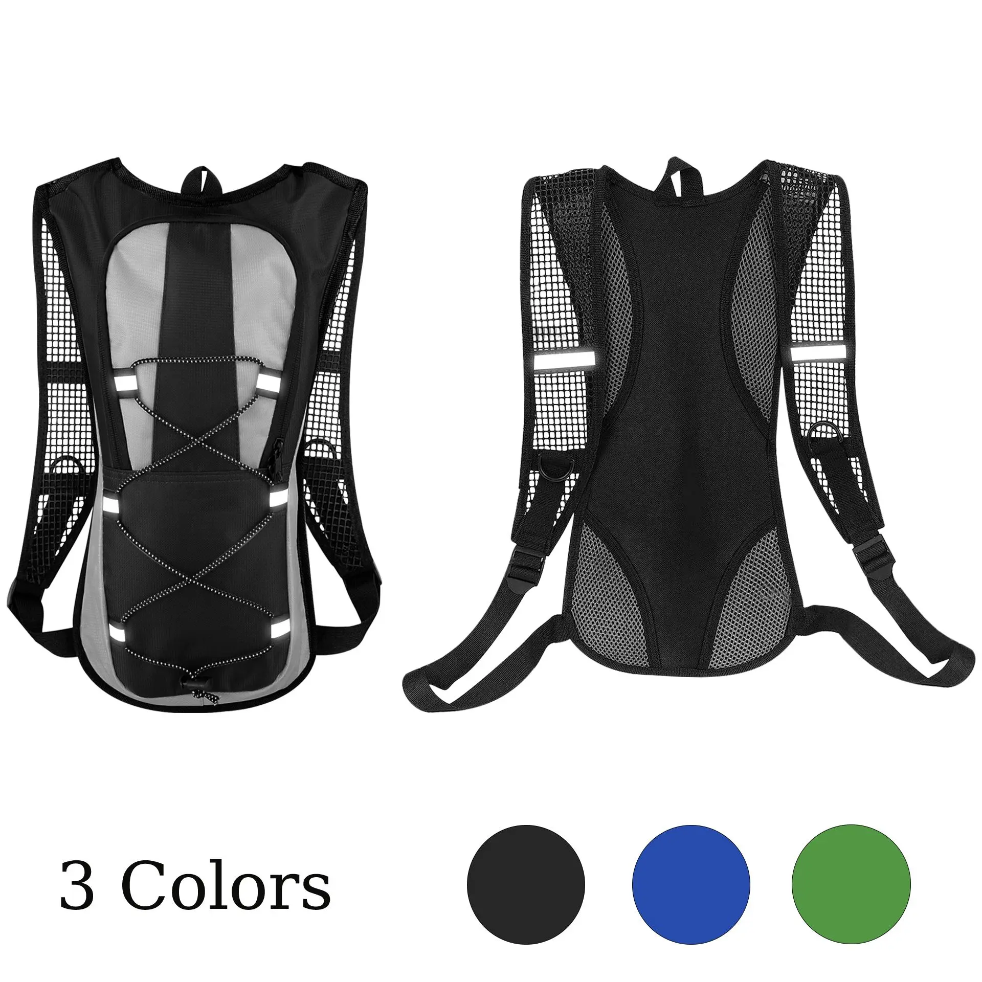2L Capacity Runner's Hydration Backpack, Lightweight Outdoor Sports Bag, Hydration Pack for Hiking and Outdoor Activities (Water Bladder Not Included) travelessentials