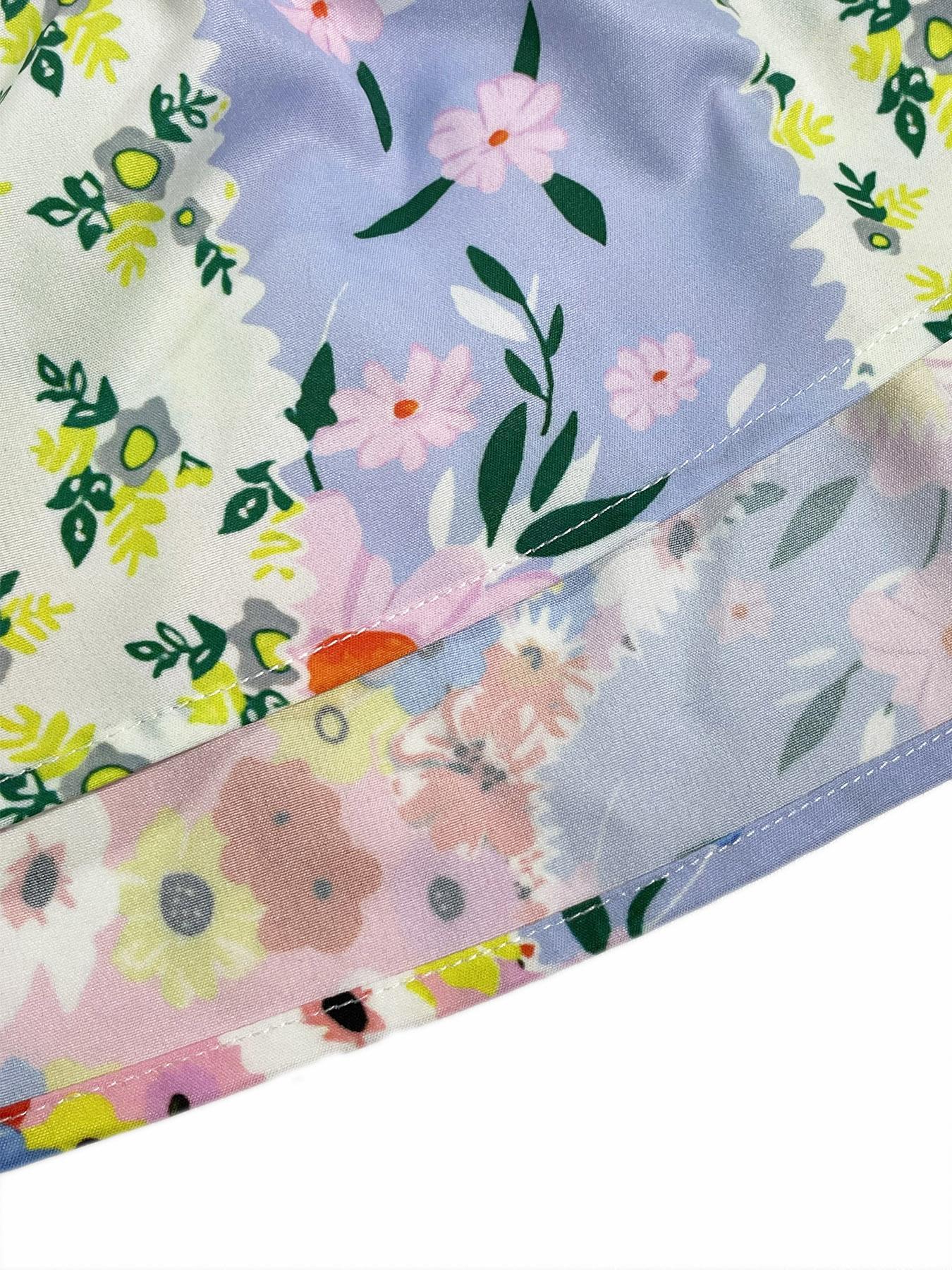 Women's Floral Print Backless Bow Tie Dress, Sleeveless Short Sundress, Boho Vacation, Fitted Summer Dress