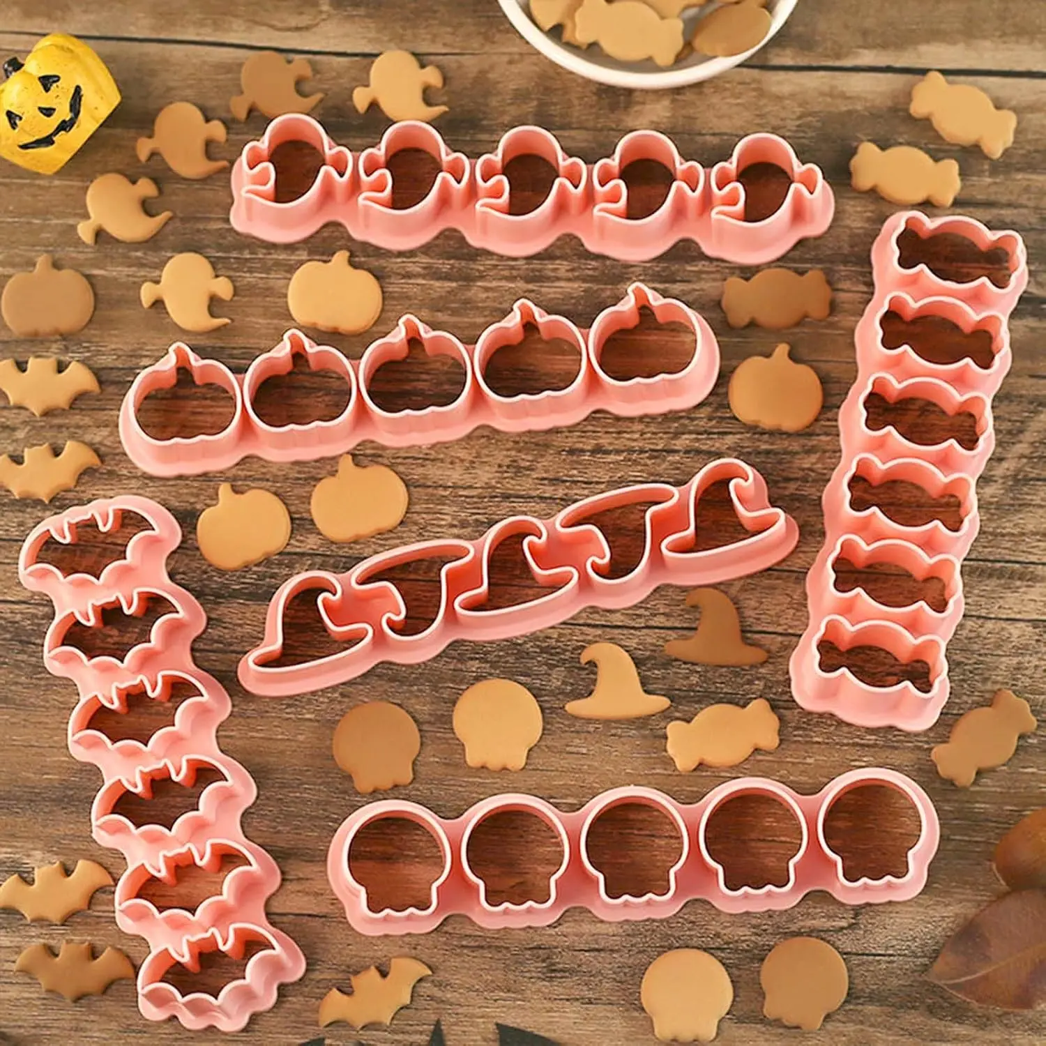 Mini Halloween Cookie  for , Cute Homemade Snacks Cutters |   Cookie  with Pumpkin, , Hat, Candy, Bat, Skull
