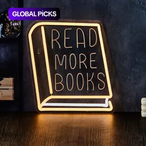 Neon Bookstore Light, Reading Study Room Decor, Girls Boys Room Neon Sign, Christmas New Year Gift Festival Decoration, LED Neon Lights, Powered by USB #TOP PICKS