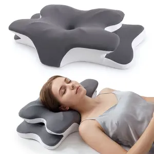100% Orthopedic Memory Foam Pillow, Neck Pain Relief Pillow-Butterfly Wing Memory Foam Pillow for Side Sleepers, Cervical Spine Support, Cervical Spine Protection