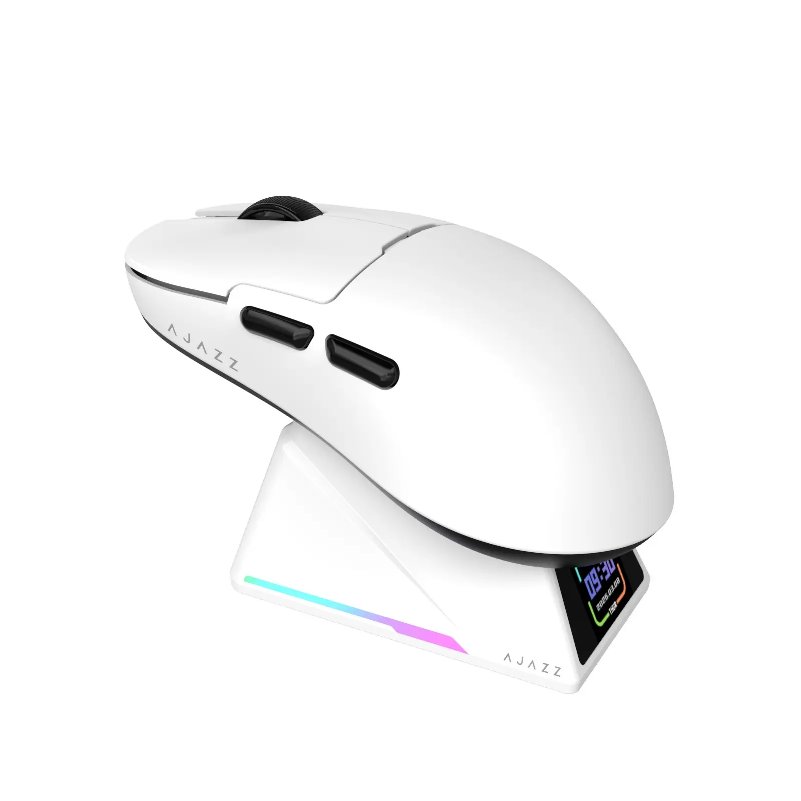 AJAZZ AJ159 P MC PRO Wireless Gaming Mouse Magnetic Charging Base Set High Response PAW3311 Sensor Dual 1K Return Rate Esports Gaming Mouse DPI24000 Triple Mode Computer Office Mouse Dual Use Office Game Pc Gaming Mice