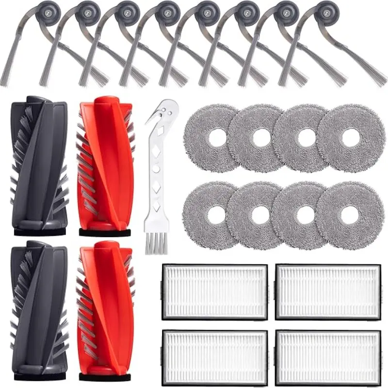 Roborock Saros 10r Replacement Parts and Accessories, 24-Piece High-Quality Set, Enhances Cleaning Performance, Robot Vacuum Accessories, Vacuum Accessory Set