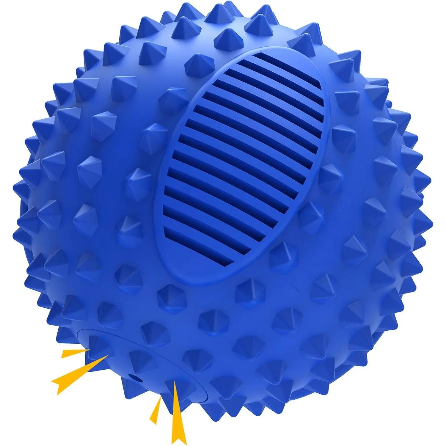 3" Squeaky  Balls for Aggressive Chewers, Durable Interactive Spiky Ball for , Indestructible Rubber   Toys, Tough  Toys for Small, Medium & Large Breeds