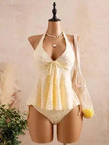 Women's Fashion Tankini Swimsuit, Stylish Two-Piece Swimwear, Comfortable Beachwear, Perfect for Pool Parties and Vacations