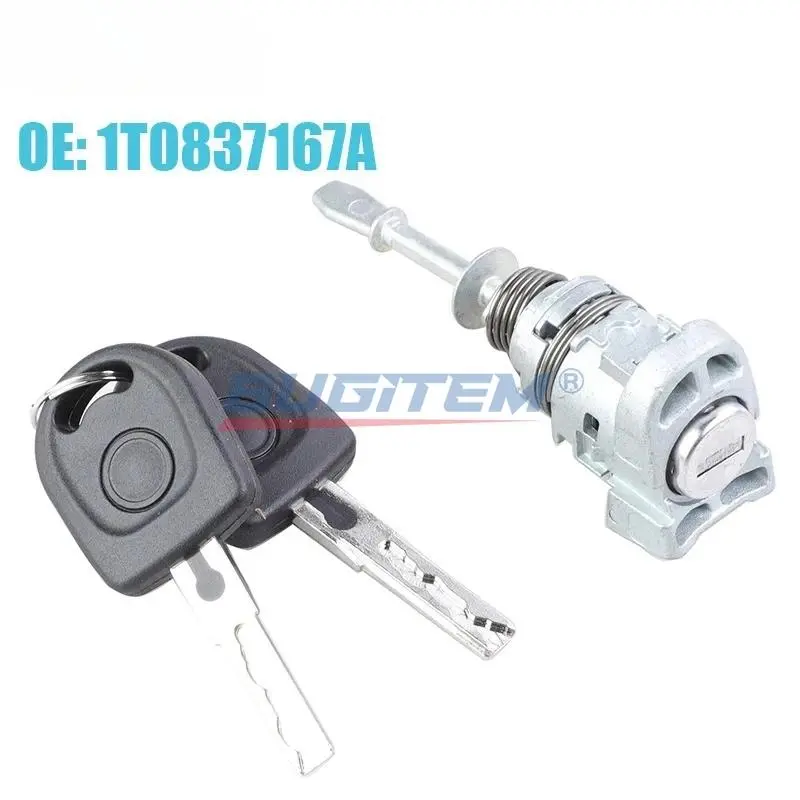 1T0837167A 1T0837168A Lock Door Lock Barrel Cylinder With Keys For 2003 - 2015 VW Touran Caddy