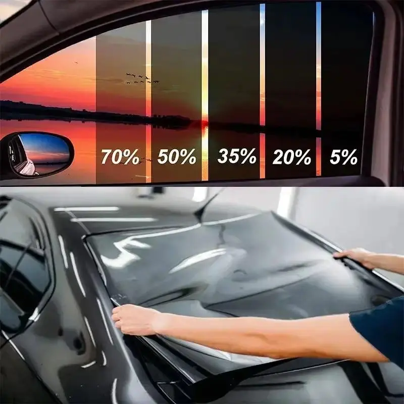 Yitape Car Sunshade Film, 20x10ft UV Protection, Privacy Shield for Front/rear Windshield & Sunroof, Heat Blocking, Anti-Glare