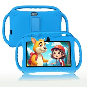 Father's Day Gift! Cute Summer 7-Inch Kids Smart Tablet, 5G WiFi, 2-in-1 Study & Office, HD Full Screen, Dual Camera, Full-Body Shockproof Case, Early Learning & Entertainment, Online Class Ready, for Boys & Girls, Easter/Halloween/Christmas/Birthday Gift