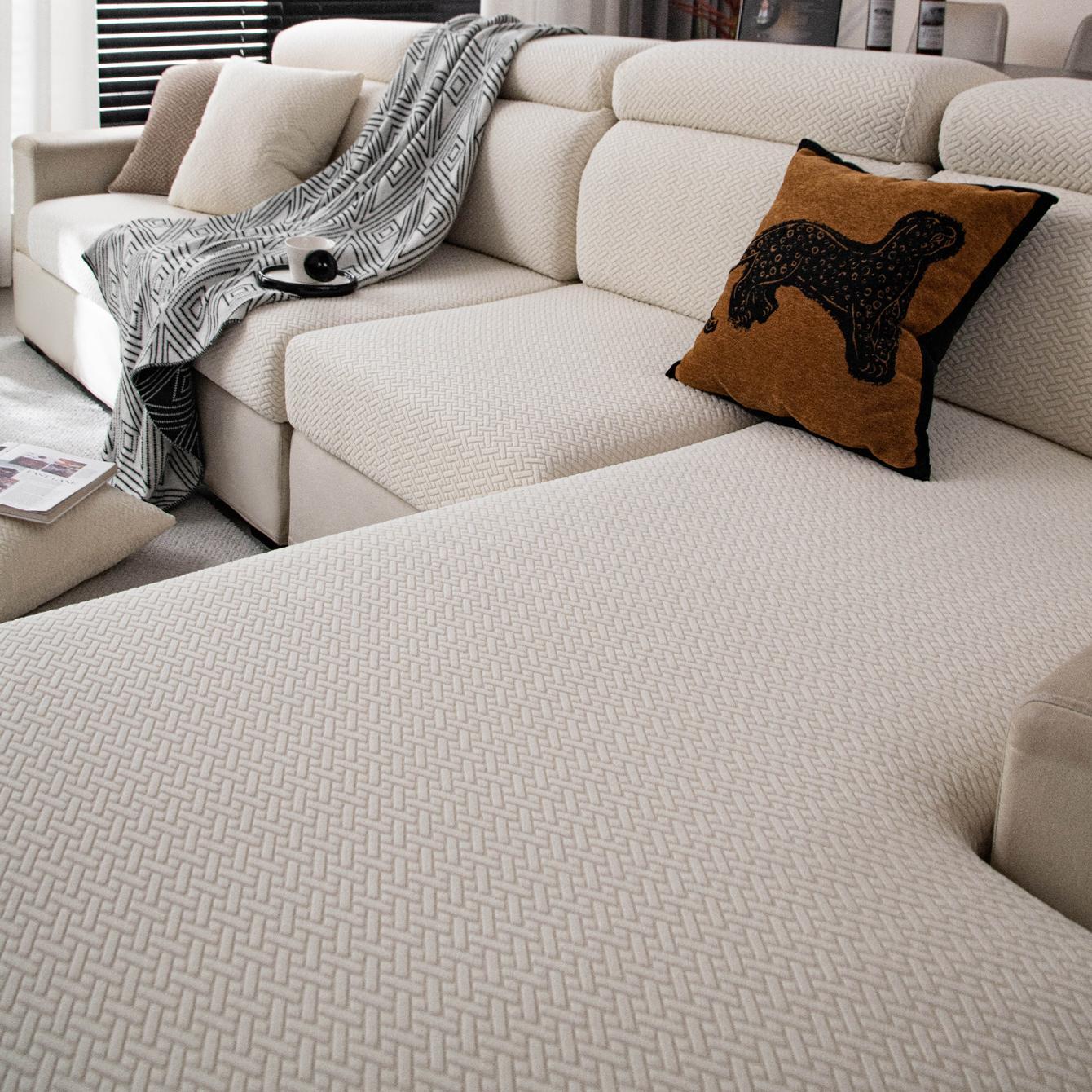 Solid Color Sofa Cover, 1 Count Soft & Durable Washable Elastic Sofa Slipcover, Sofa Protector for Home Living Room, Bedroom, Office, Sofa Couch Covers #GLOBAL PICKS
