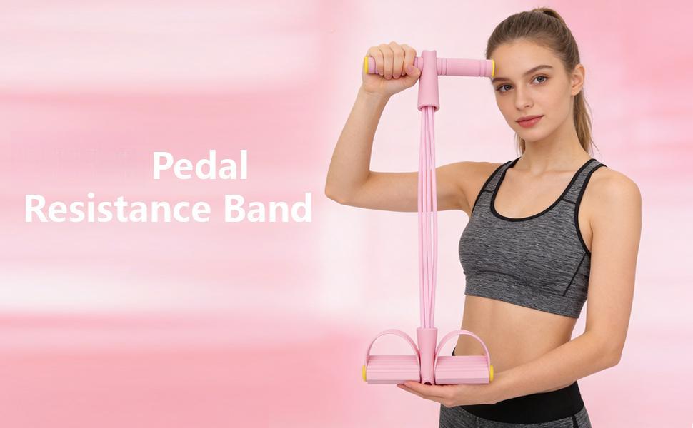 Multifunction Tension Rope, 6-Tube Elastic Yoga Pedal Puller Resistance Band, Elastic Pull Rope Fitness, Full-Body Workout at Home Gym, Exercise Sit-up, Yoga, Abdominal Training