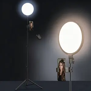 11.8" Ring Light with Tripod Vlogging Kit, 15w Professional Photography Fill Light, Adjustable Brightness, 2700-7500k Color Temperature, 3m Extension Cable
