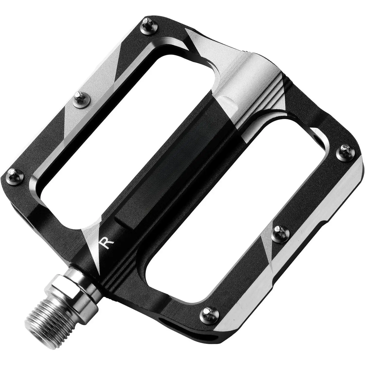 Rock BROS Mountain  Pedals Flat  MTB Pedals 9/16 Lightweight Road  Pedals Carbon Fiber Sealed Bearing Alloy Flat Pedals 1 Pair