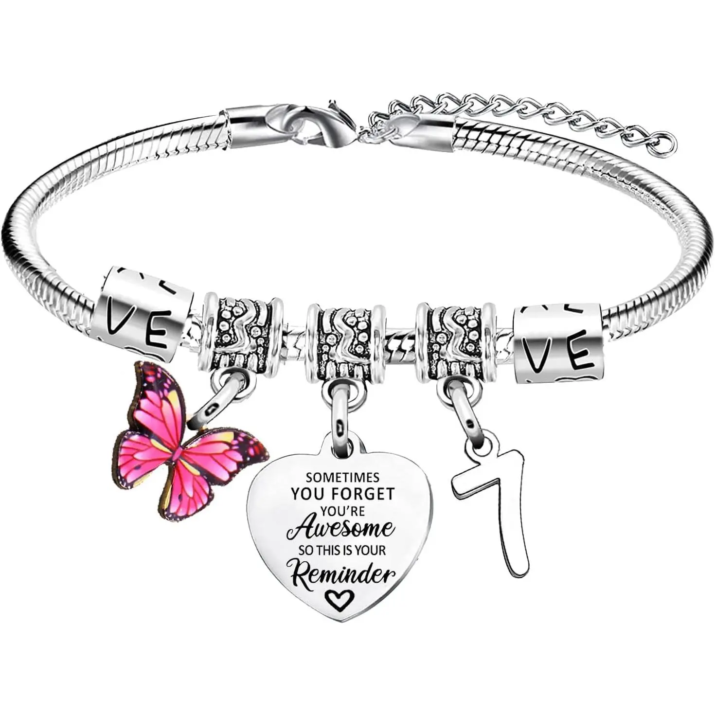 Inspirational Bracelet Birthday Gifts for Women You Are Awesome Bracelet Birthday Bracelet Gifts for Mom Aunt Happy Birthday Bracelet for  Sister Daughter Granddaughter
