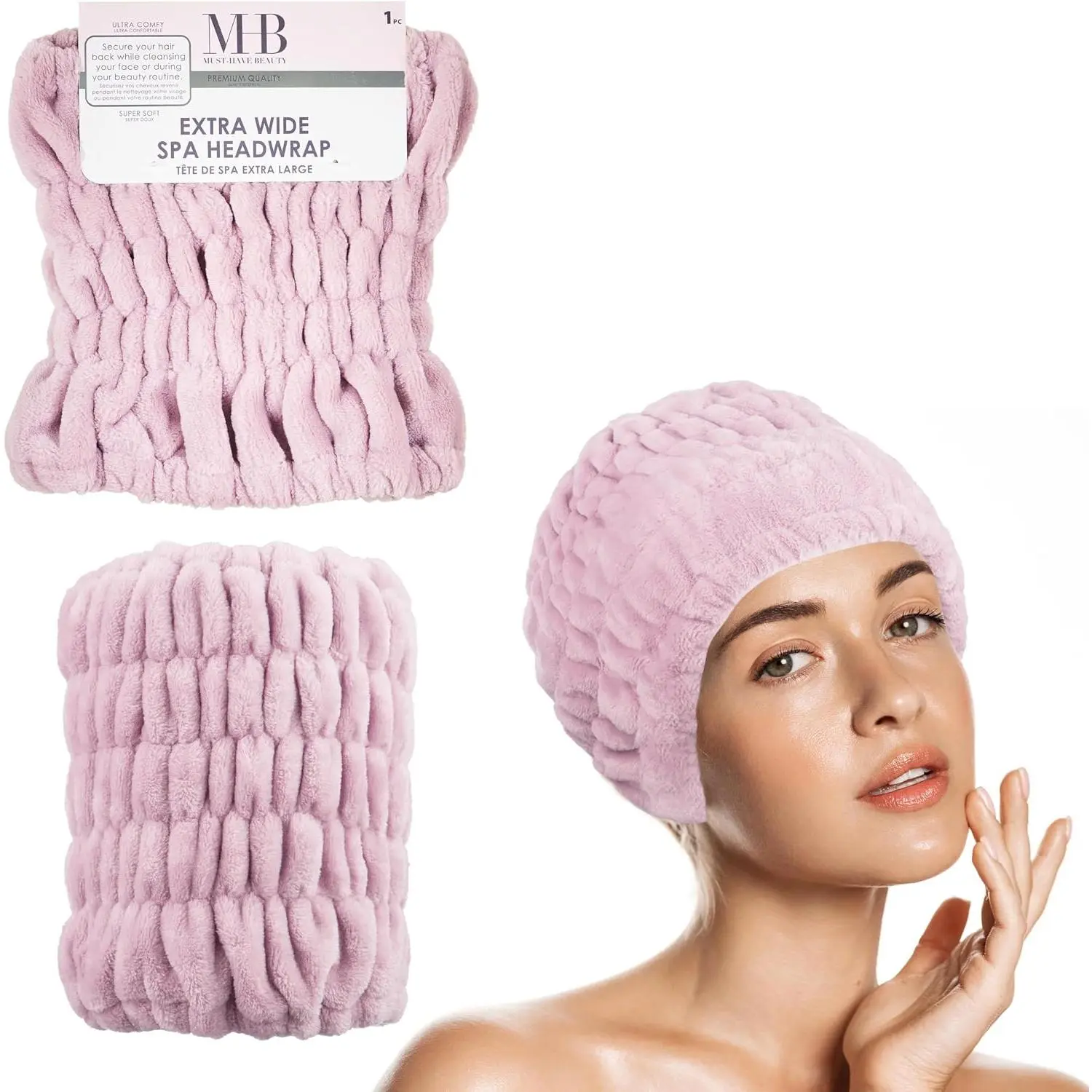 Extra Wide  Headwrap - , 1 count Super Soft Microfiber Material Hair Band/Stylish  Headband, Salon-Quality Hair Wrap | Super Soft Microfiber Salon-Quality Hair Band. Stylish  Headband for Washing , Skincare & Beauty Routines. Adjustable