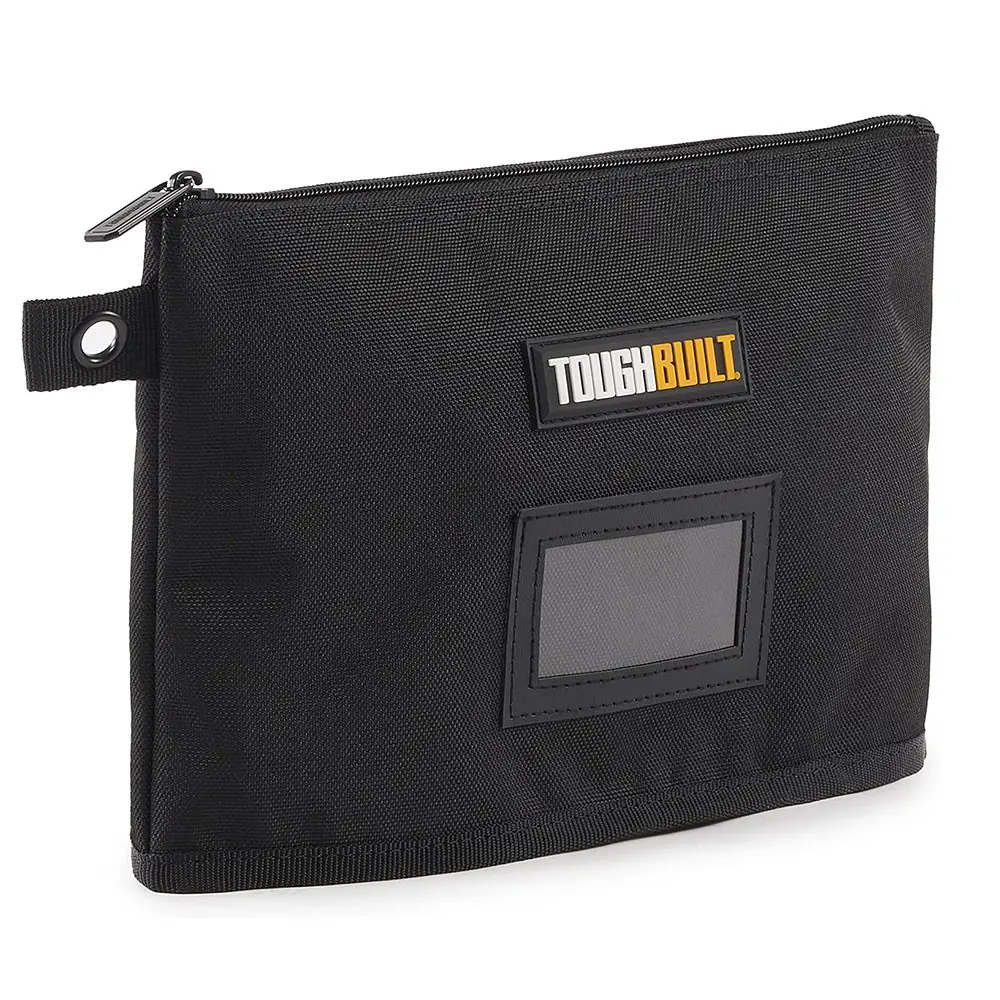 1PC TOUGHBUILT Zippered Document Bag Wear-Resistant Fabric Tool Pouch TB-95-12