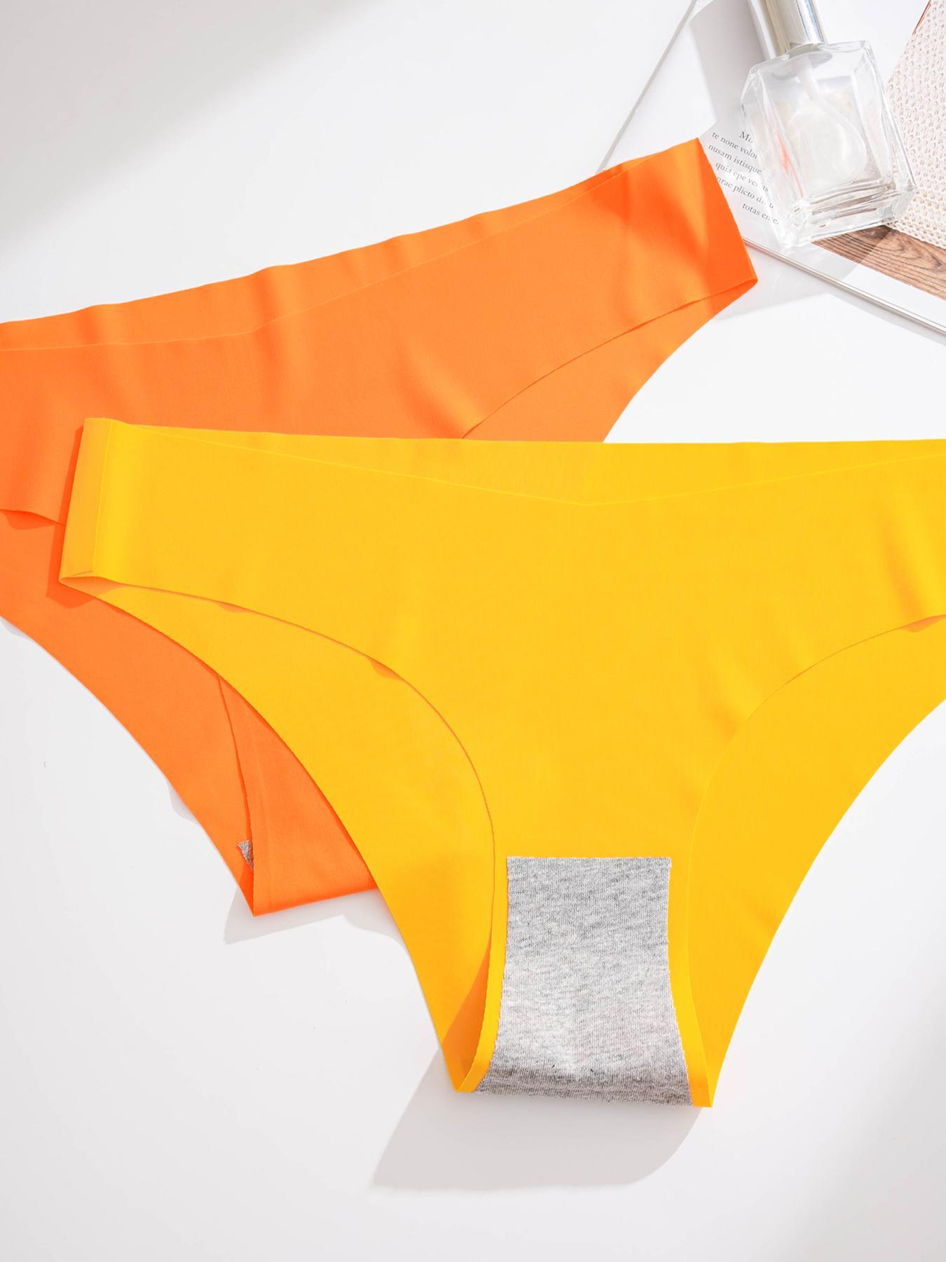 Women's 7pcs Solid Color Drop Waist Minimalist Knickers, Soft Comfy Breathable Seamless Panties for Daily Wear, Underwear for All Seasons