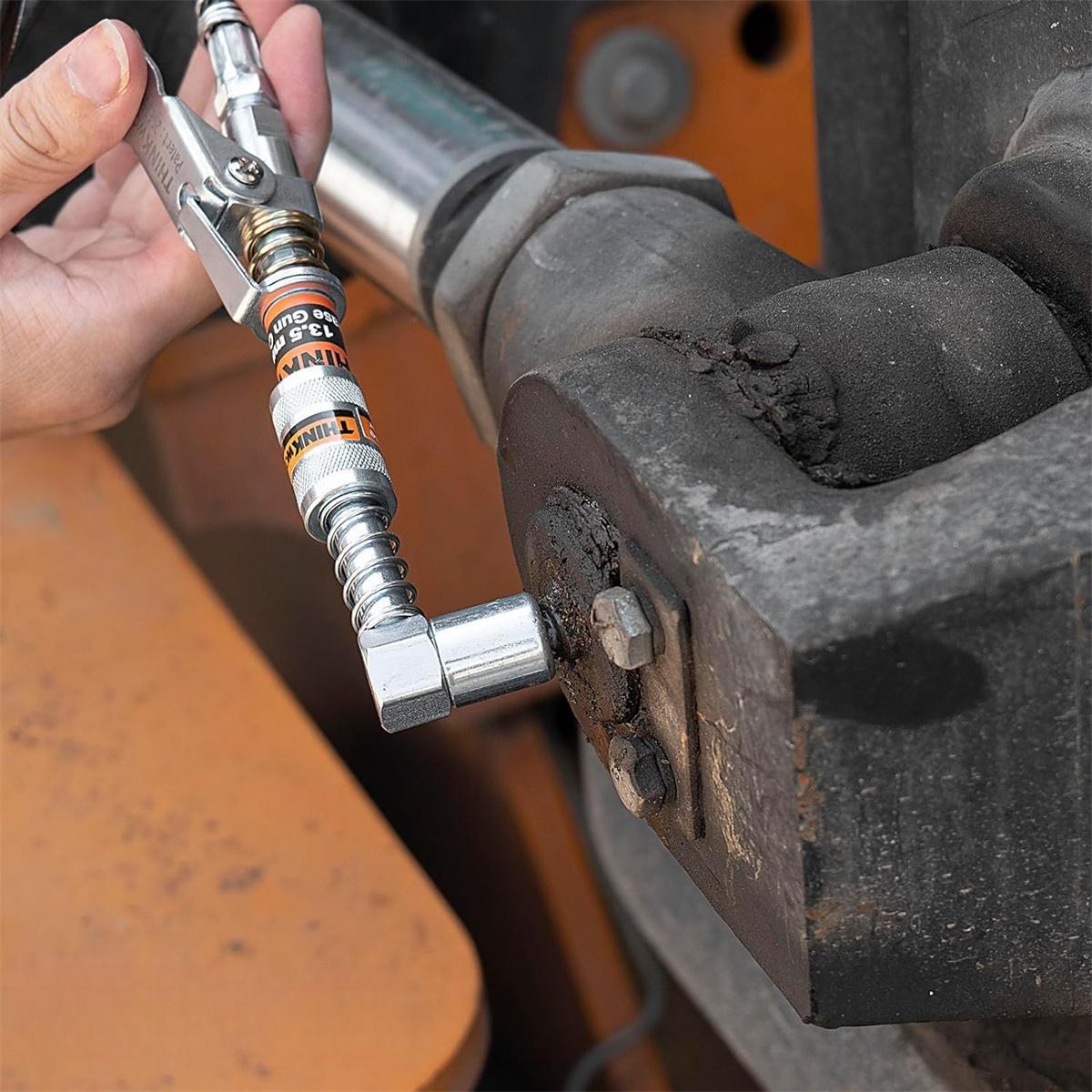 12000 PSI Quick Release Grease Machine Coupler Set Car Repair Tool Automotive Maintenance Tools with 90 °     Grease Coupler Adaptor for Tight Spaces