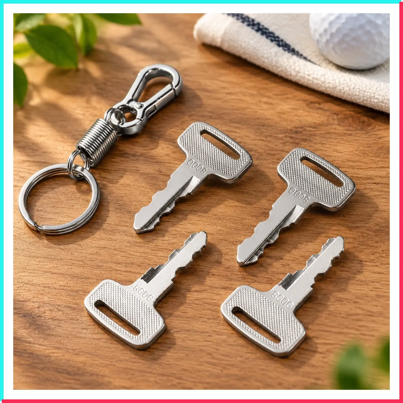 4 Pack Ignition Keys, Golf Cart Keys Replacement for G14, G16, G19, G20, G21, G22, G29/Drive Golf Cart, Replace OEM JU2-H2511-00, 8000