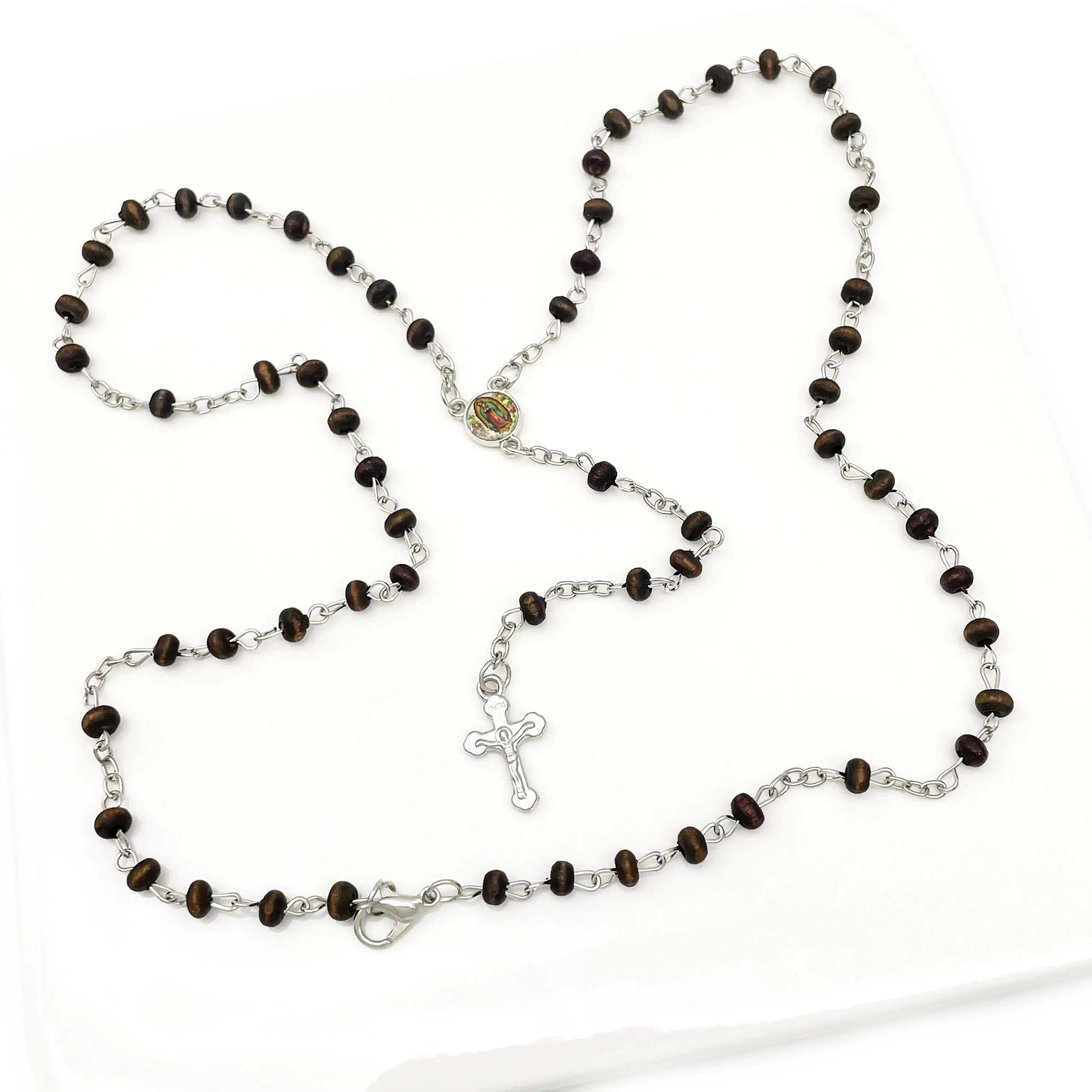 Set of 12 Mini Rosaries with a Bottle, Featuring Our Lady of Guadalupe, Scented with Rose, Perfect As Baptism Keepsakes Or First Communion Party Favors for And