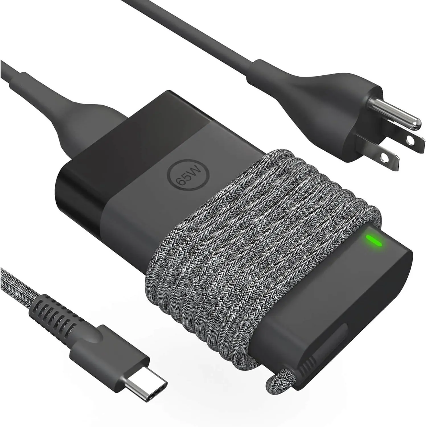 65W USB-C Laptop Travel AC Adapter Power Cord, Fast-Charging with 65W Output, High-Power & Multi-Model Compatibility for Envy X360, Elitebook X360, Spectre, Chromebook, Elite X2, Zbook, Probook, Pavilion Series
