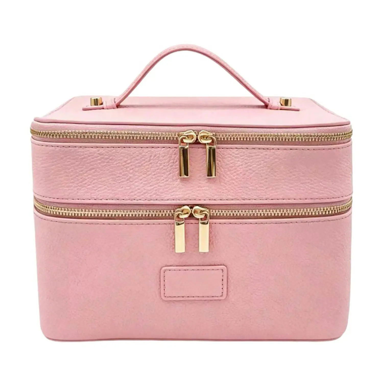 New PU Handbag Makeup Bag, Dual Layer Portable Travel Wash Kit, Large Capacity Cosmetic Organizer, Travel Makeup Bags Organizers, Ideal for Travel and Daily Use