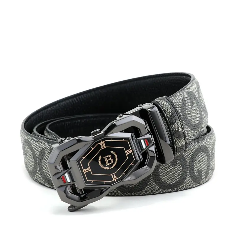New Trendy Fashion Men's Belt, Casual Business Leather Belt, Versatile Daily Wear Waistband for Suits & Pants, Adjustable Belts, Elegant Belt Buckle #GLOBAL PICKS