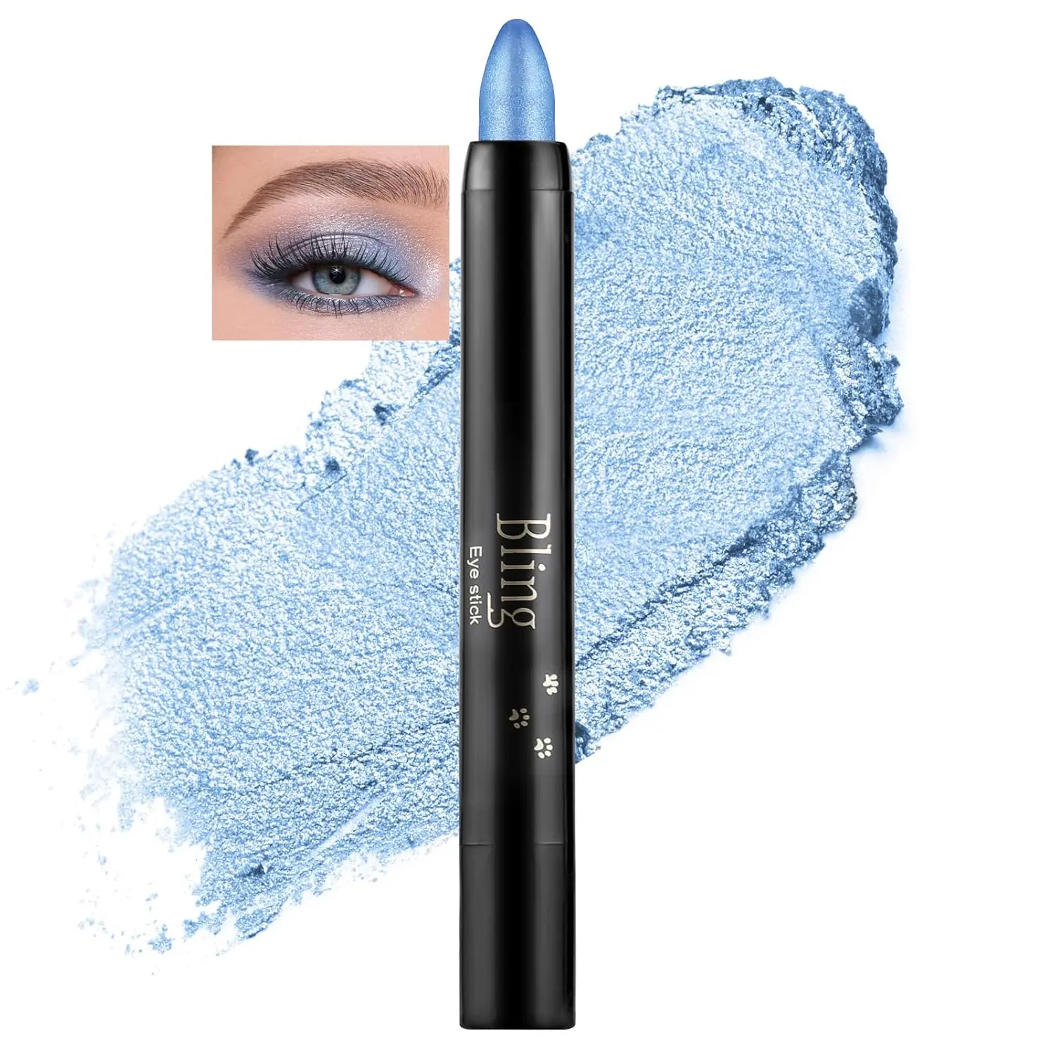 Eyeshadow Pencil Crayon Waterproof Eyeshadow Stick Shimmer Cream Eyeshadow Pen Create Glitter Eye Makeup, Easy to Use