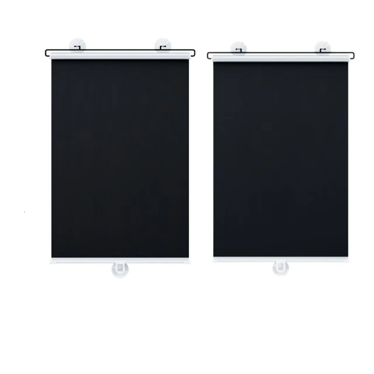2-Piece Sun Shade Roller Blind, Easy Installation, PVC Material, Modern No-Drill Blackout Curtain, Heat Insulation, Home and Car Windows, Window Sun Blocker