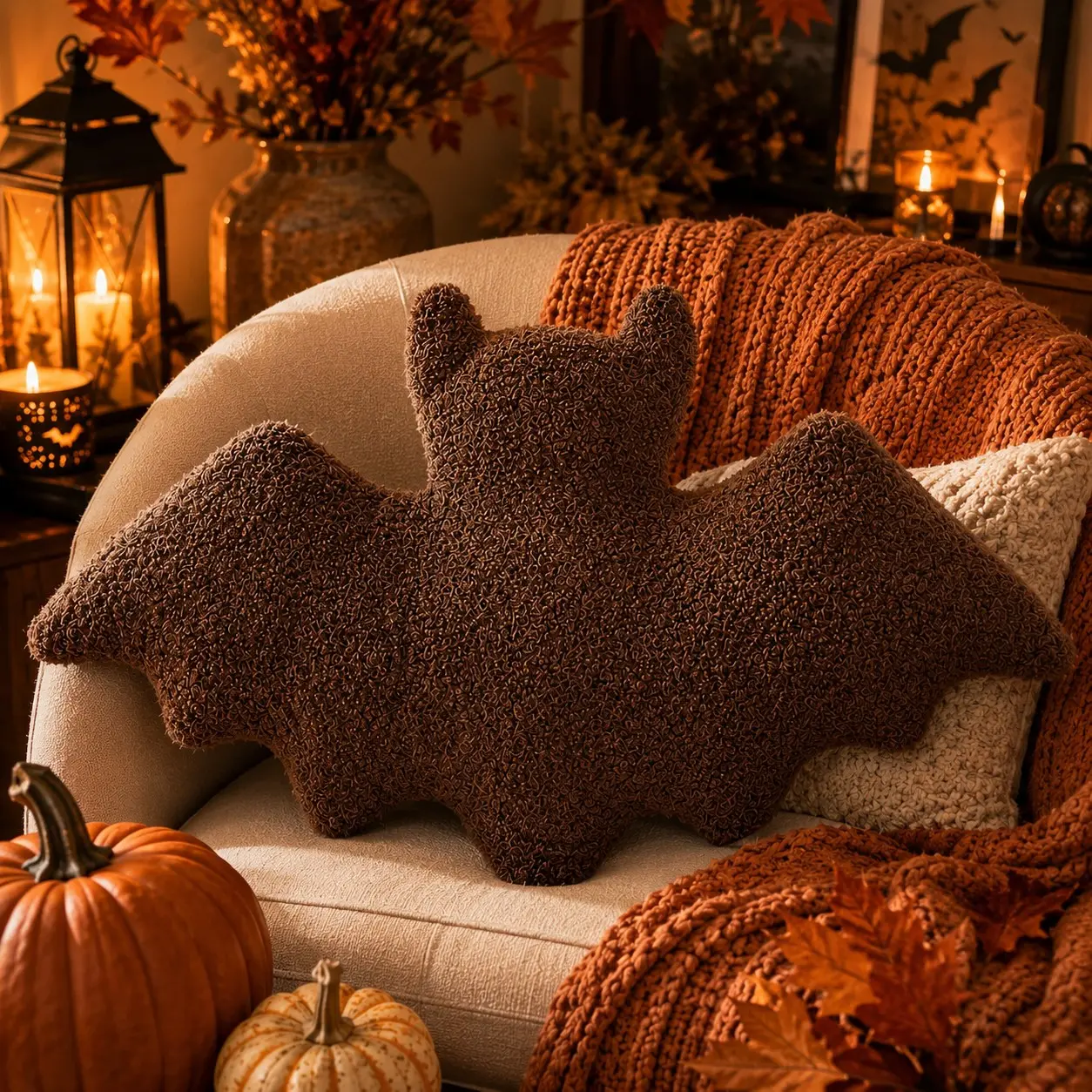 1PC 3D Bat Shaped Throw Pillow - Gothic Aesthetic Cushion for Sofa Couch Bed Upgrade! Functional All-Season Home Decor Must-Have for Halloween & Christmas, Fun Holiday Party Essential & Top Gift Choice for Friends!