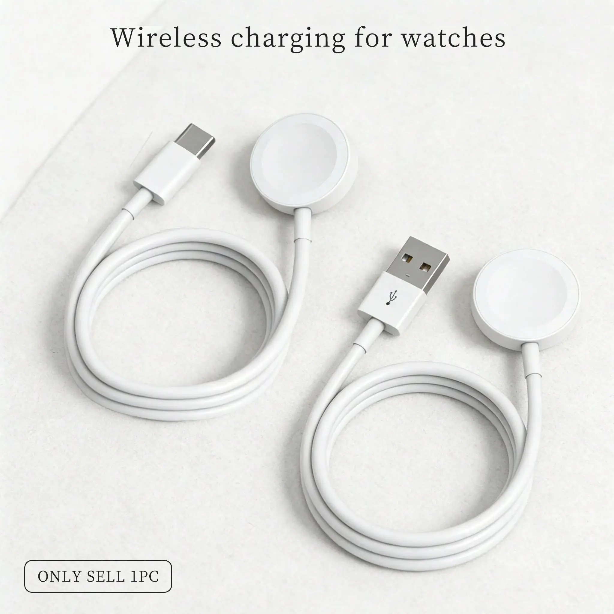 Fast Charging Smartwatch Wireless Charger, 3.3ft USB/Type-C Magnetic Cable, Compatible with Apple Watch Series 11/se 3/ultra 3, Plug & Play, Wearable Tech Accessories